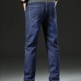 René Jean Homme Doublé Polaire – Pantalon Denim Chaud Slim Fit pour l’Hiver