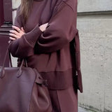 Lindy Ensemble Loungewear Femme Élégant – Sweat Oversize & Pantalon Large Confort Chic