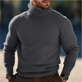 Driego Pull Col Roulé Homme Slim Fit Côtelé – Maille Chaude & Style Moderne