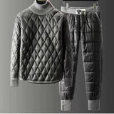 Edan Ensemble Loungewear Homme Matelassé – Col Montant, Jogger Confort & Style Moderne