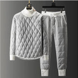 Edan Ensemble Loungewear Homme Matelassé – Col Montant, Jogger Confort & Style Moderne