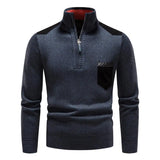 Tristan Pull Laine Homme Demi-Zip – Pullover Élégant avec Poche Poitrine & Coupe Confort
