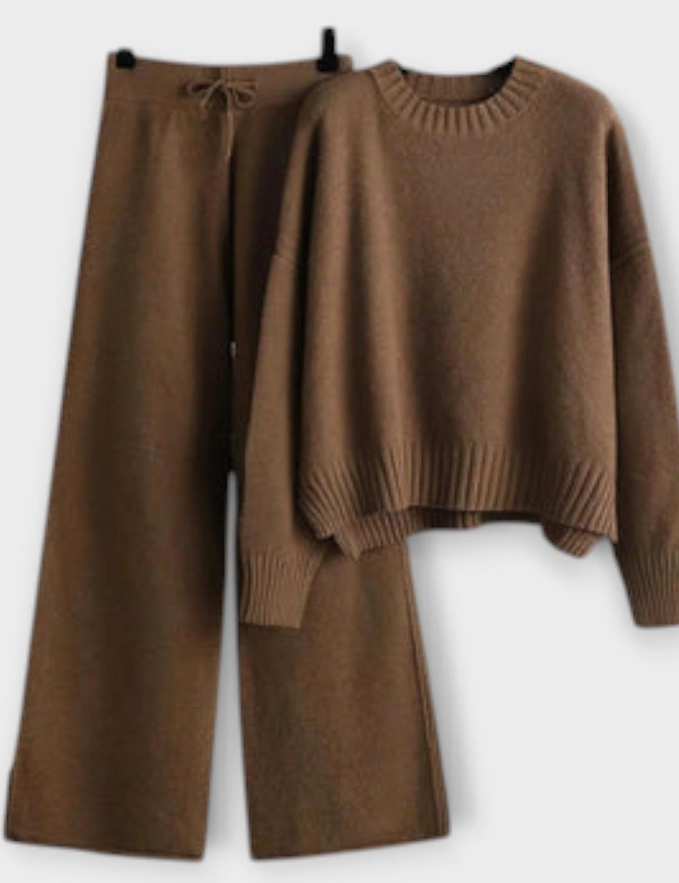 Lorraine - Ensemble pull en maille à col roulé & pantalon