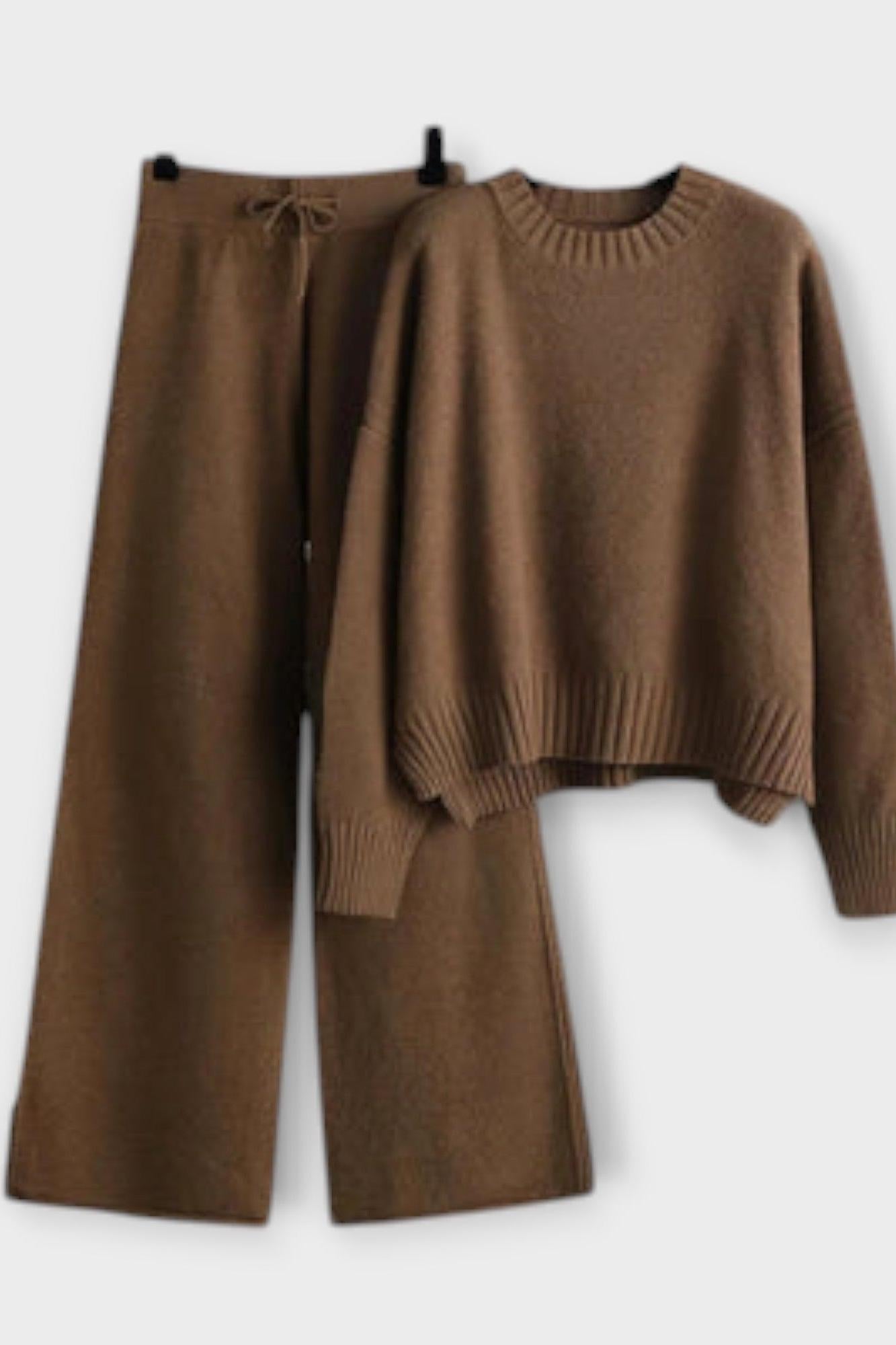 Lorraine - Ensemble pull en maille à col roulé & pantalon