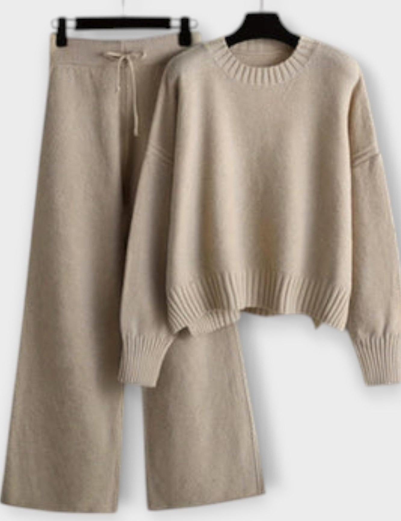 Lorraine - Ensemble pull en maille à col roulé & pantalon