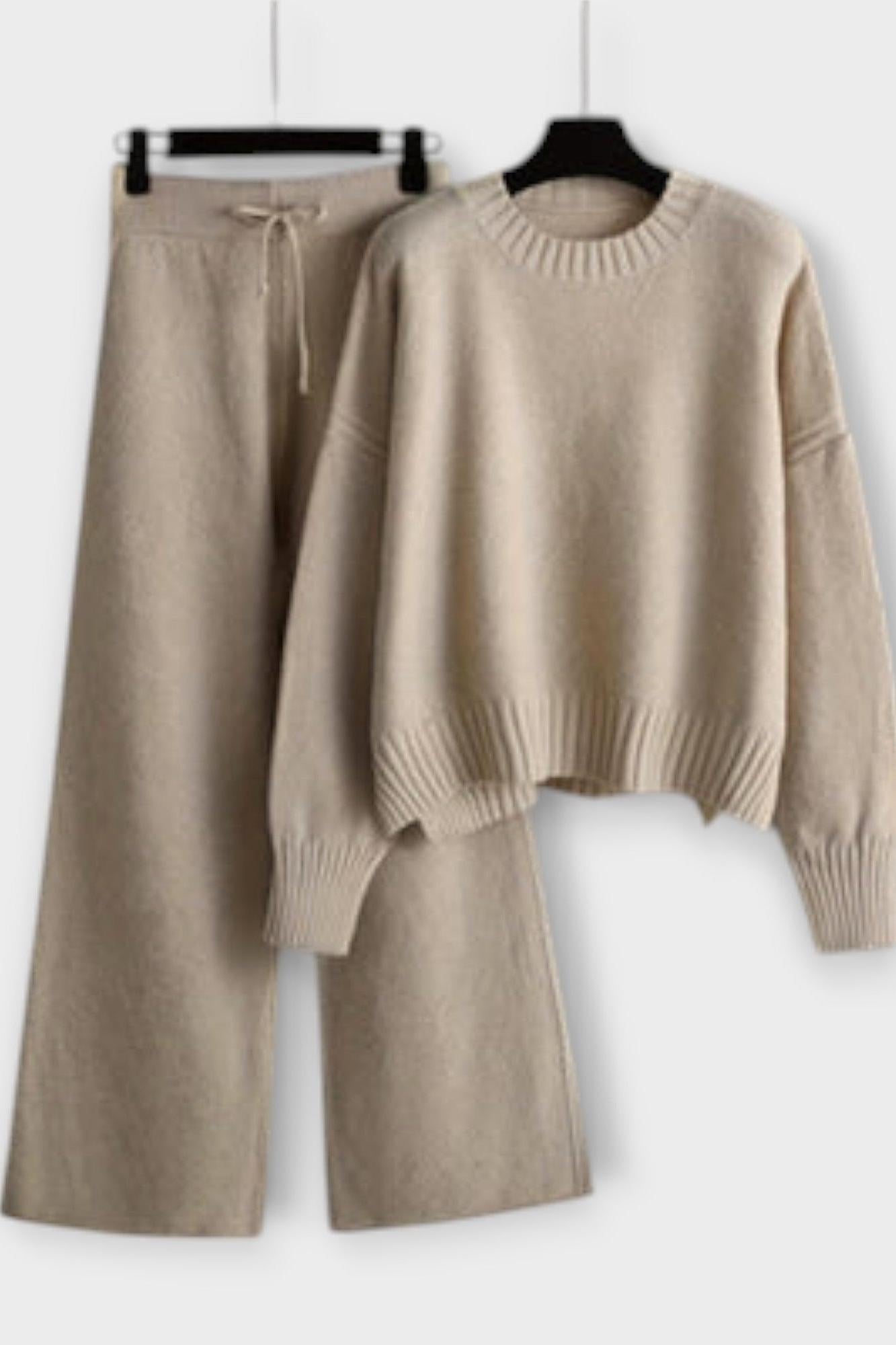 Lorraine - Ensemble pull en maille à col roulé & pantalon