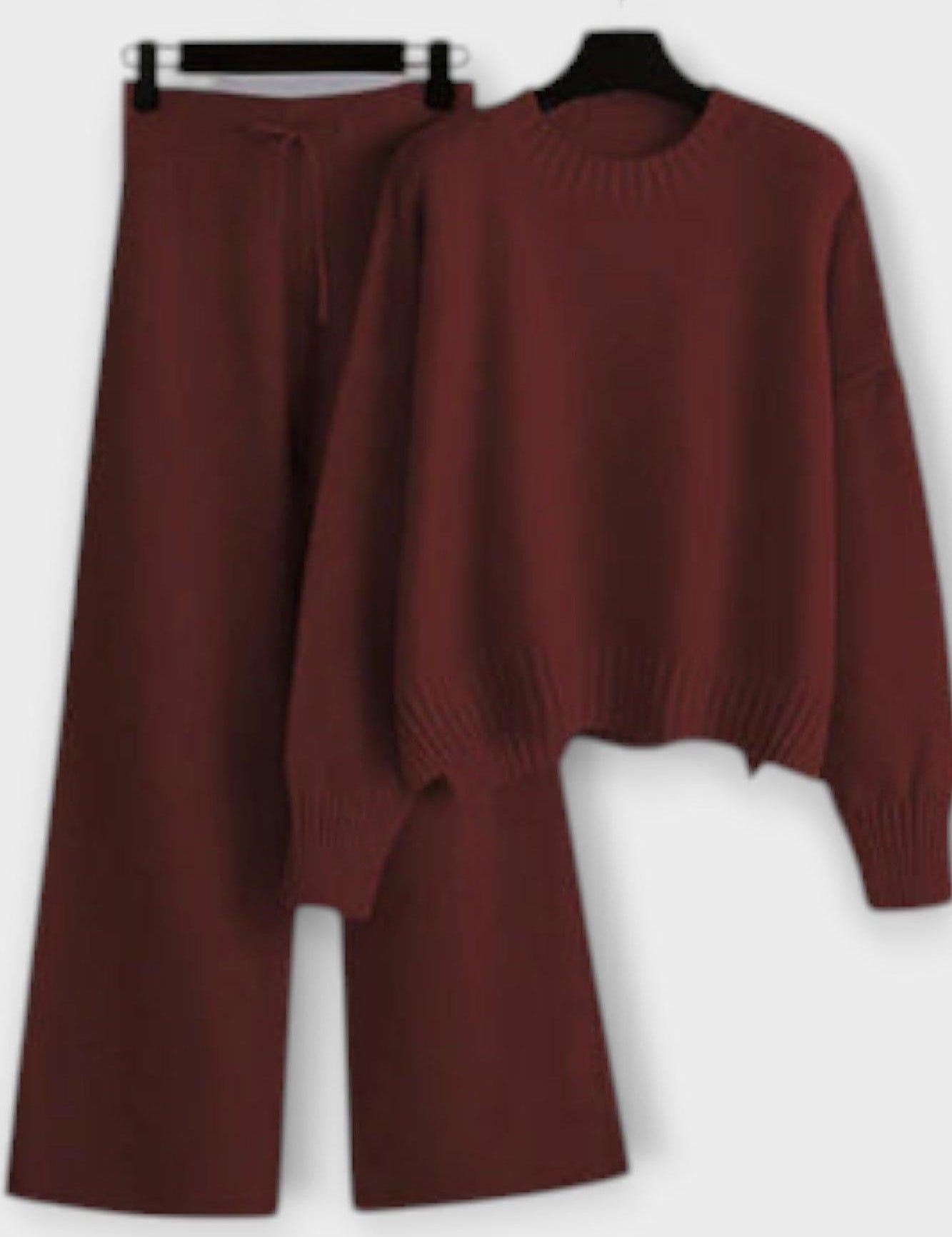 Lorraine - Ensemble pull en maille à col roulé & pantalon