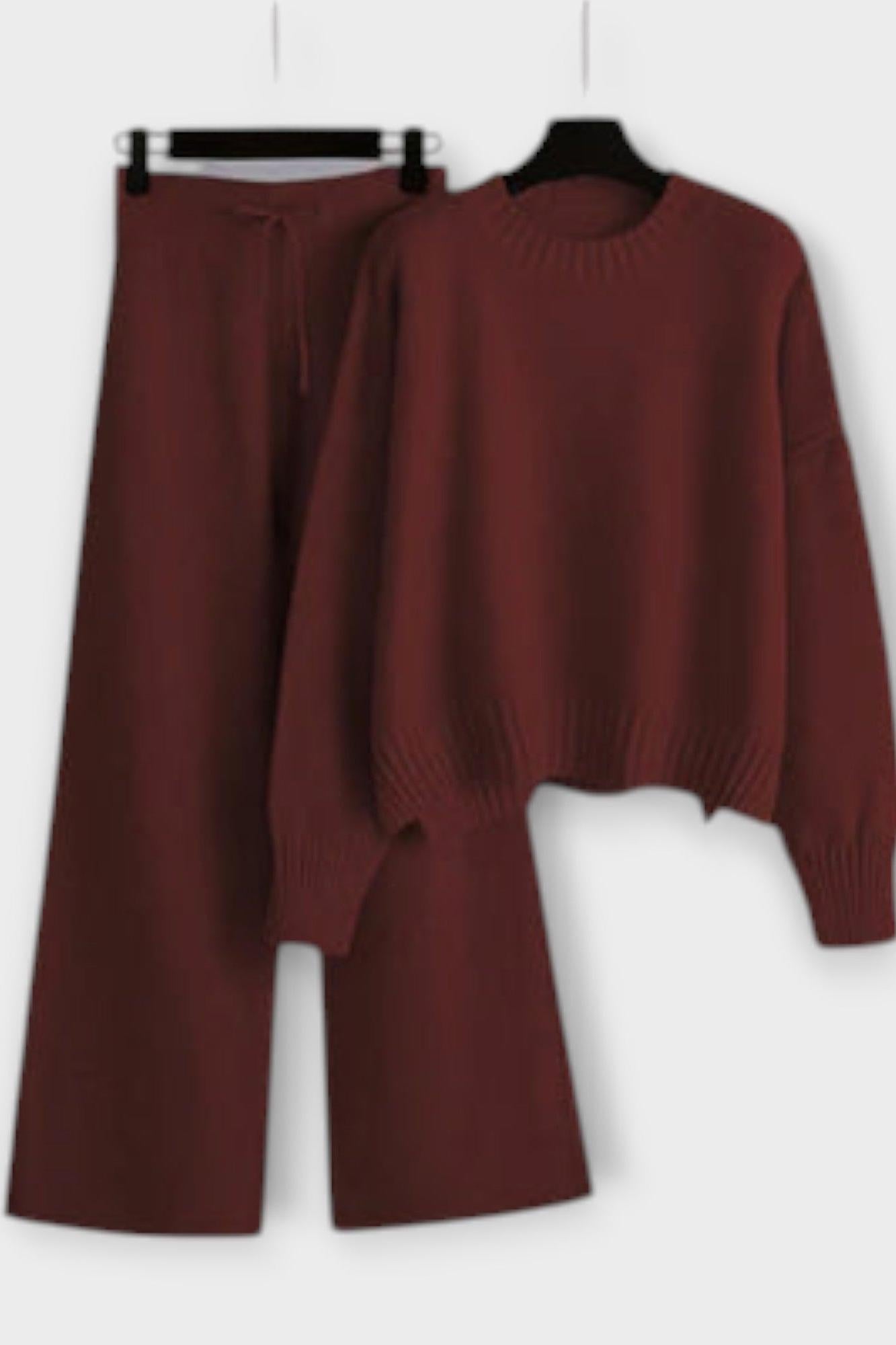 Lorraine - Ensemble pull en maille à col roulé & pantalon