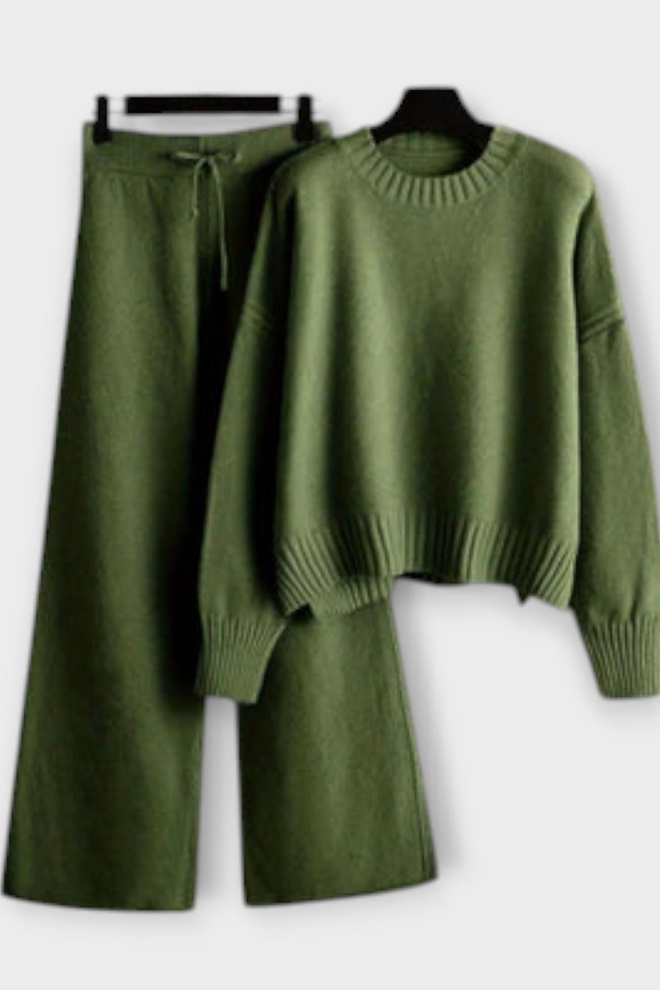 Lorraine - Ensemble pull en maille à col roulé & pantalon