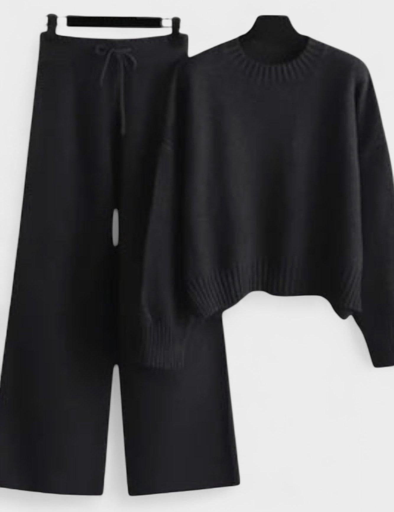 Lorraine - Ensemble pull en maille à col roulé & pantalon