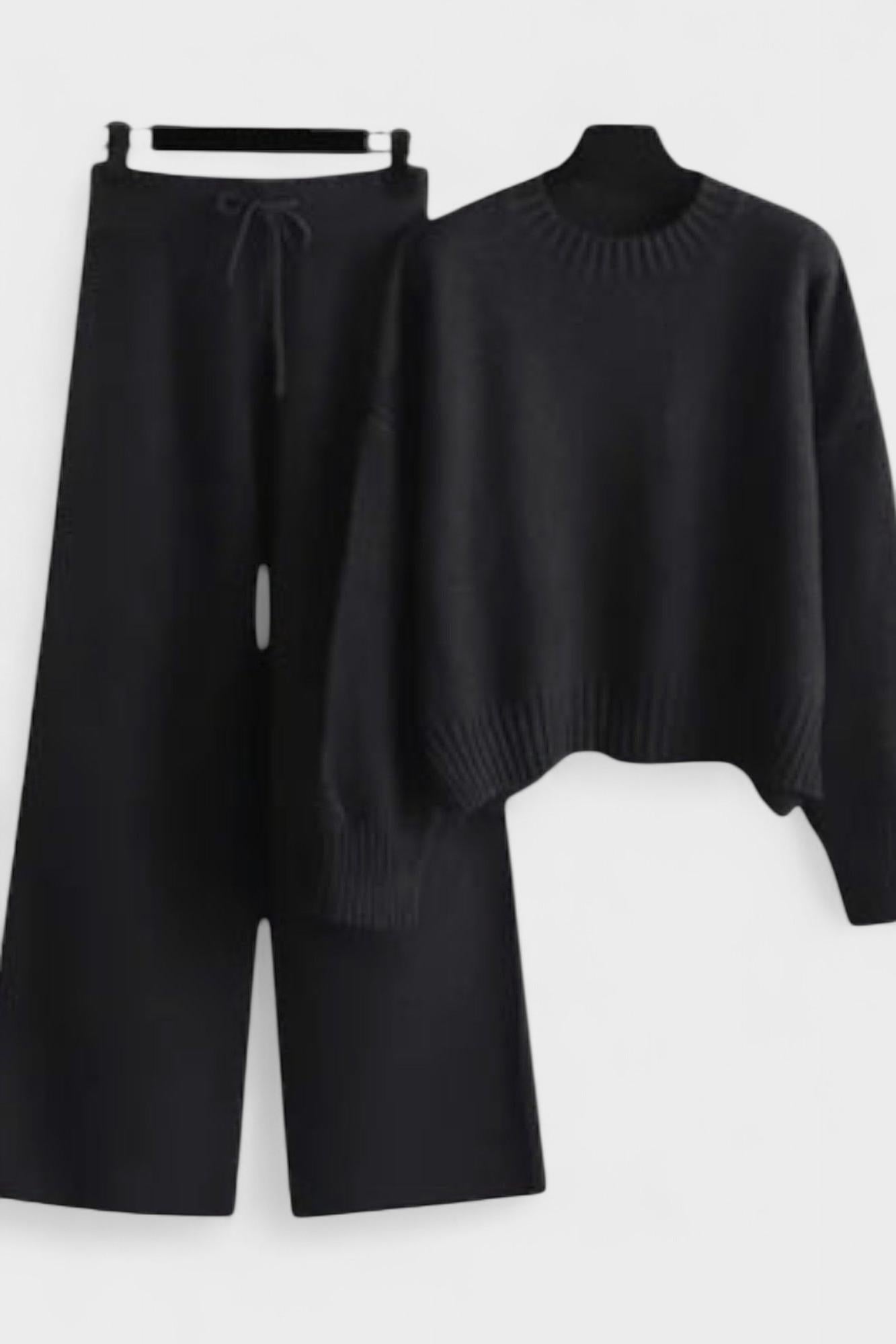 Lorraine - Ensemble pull en maille à col roulé & pantalon