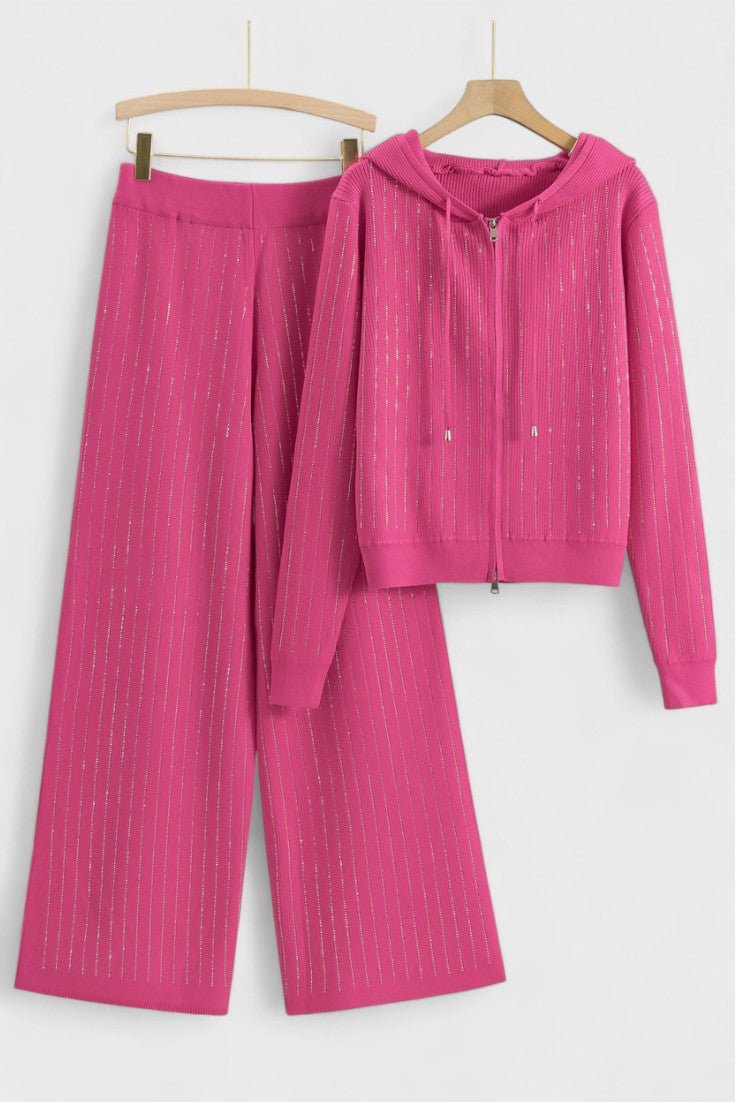 Coralie - Ensemble cardigan à capuche & pantalon