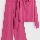 Coralie - Ensemble cardigan à capuche & pantalon
