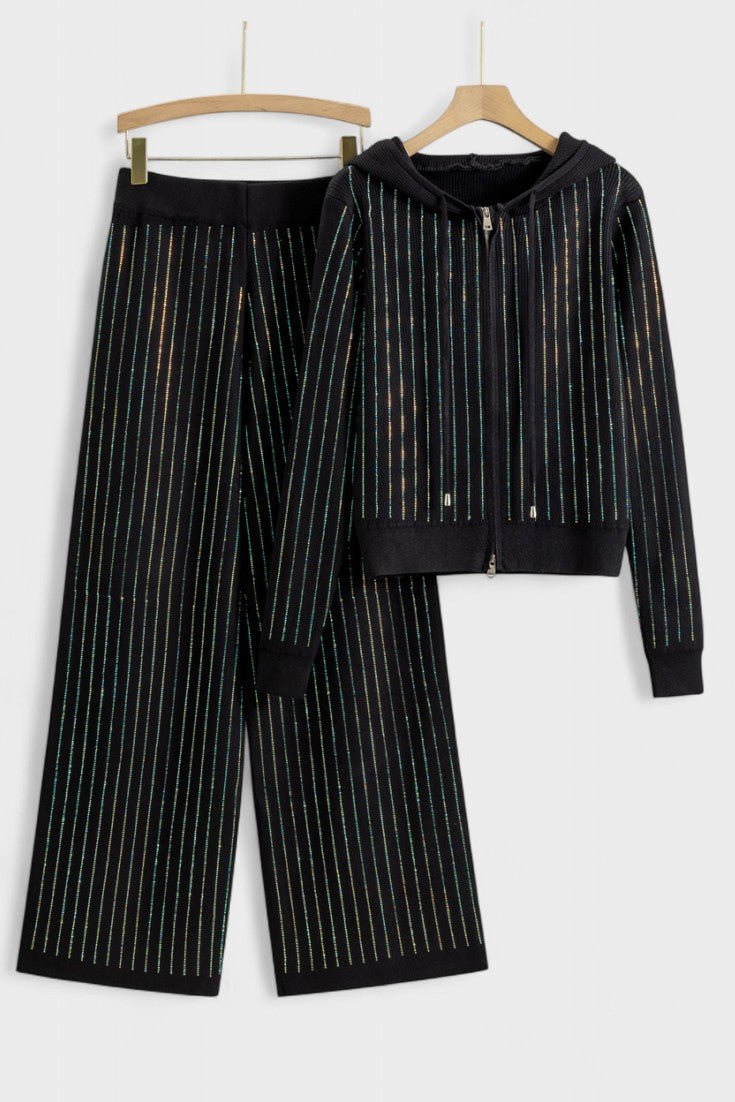 Coralie - Ensemble cardigan à capuche & pantalon