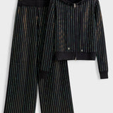 Coralie - Ensemble cardigan à capuche & pantalon