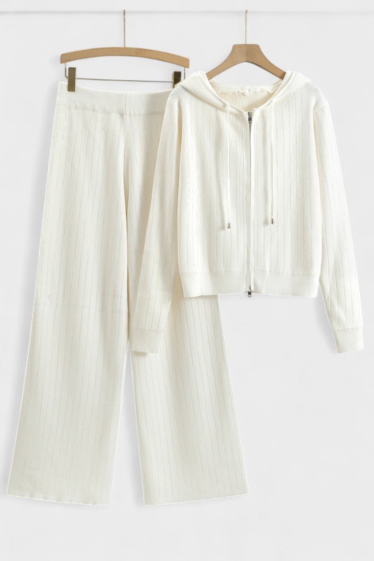 Coralie - Ensemble cardigan à capuche & pantalon