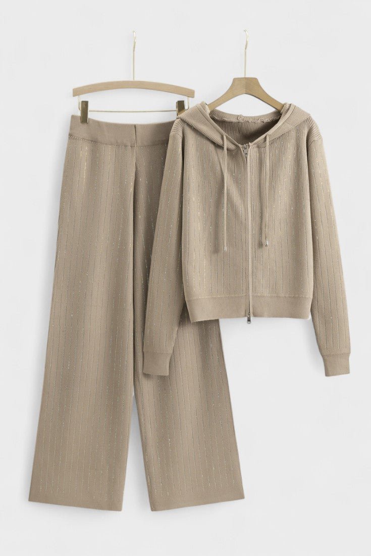 Coralie - Ensemble cardigan à capuche & pantalon