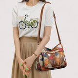 Zara™ | Sac à main en cuir mosaïque