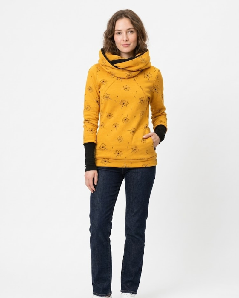 Emmaline Sweat Maternité à Capuche – Porte-Bébé Intégré, Poches Kangourou, Hoodie Maman