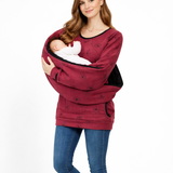 Emmaline Sweat Maternité à Capuche – Porte-Bébé Intégré, Poches Kangourou, Hoodie Maman