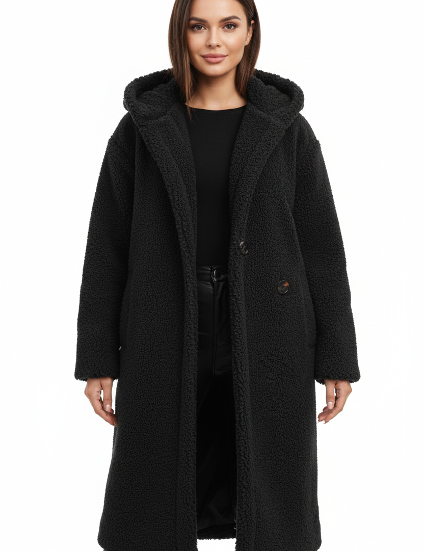 Nelia Manteau Teddy Femme – Veste Oversize Douce & Chaude pour Looks Hiver Élégants