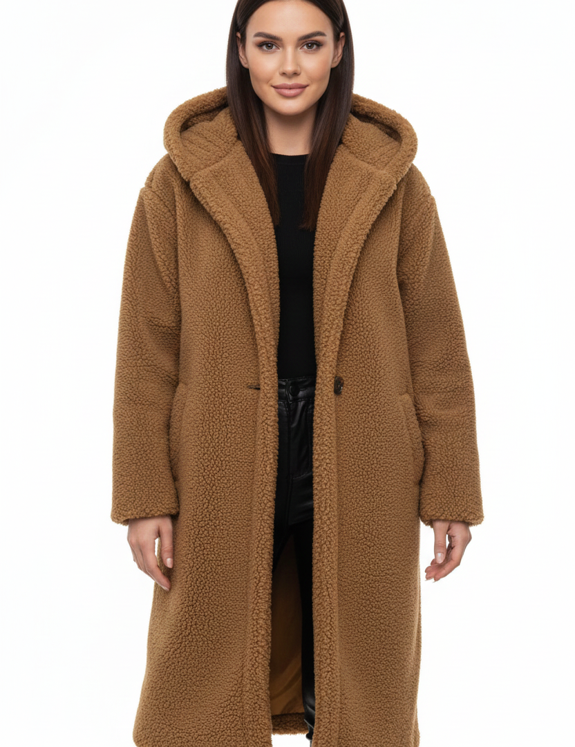 Nelia Manteau Teddy Femme – Veste Oversize Douce & Chaude pour Looks Hiver Élégants
