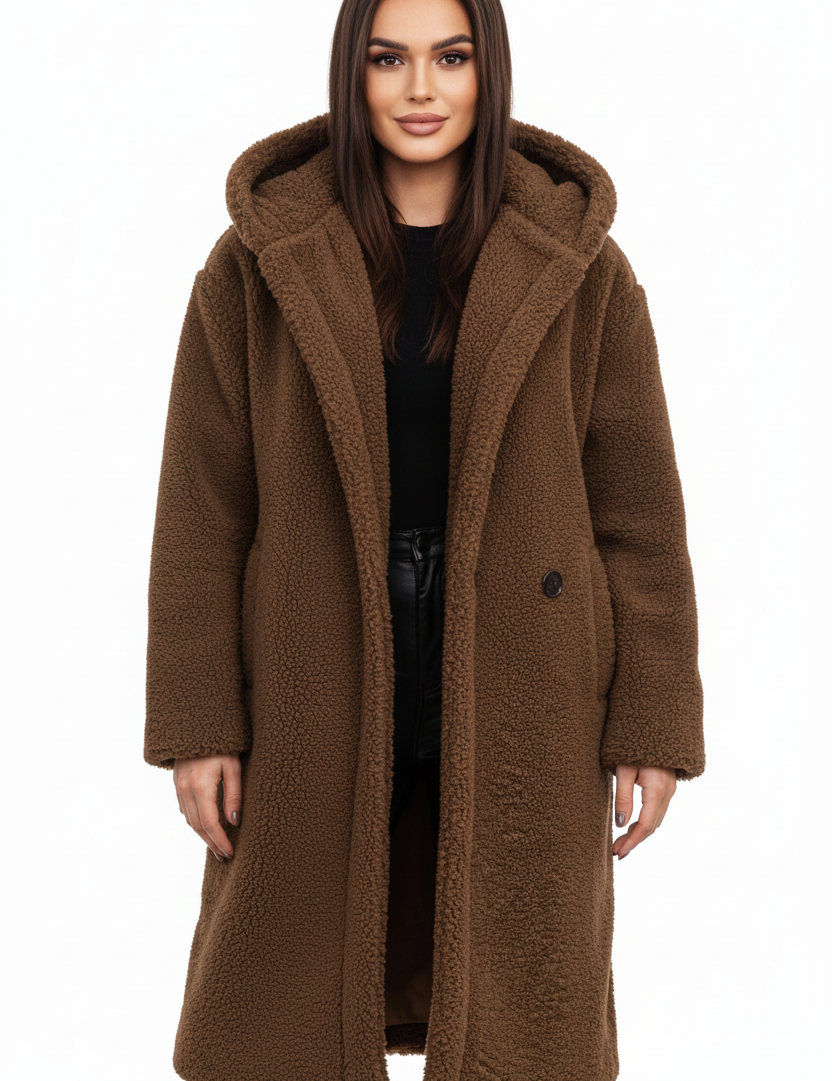 Nelia Manteau Teddy Femme – Veste Oversize Douce & Chaude pour Looks Hiver Élégants