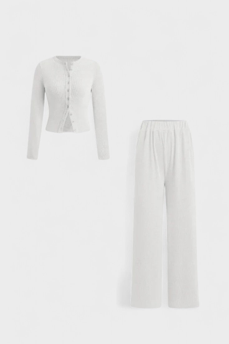 Axelle - Ensemble cardigan & pantalon large