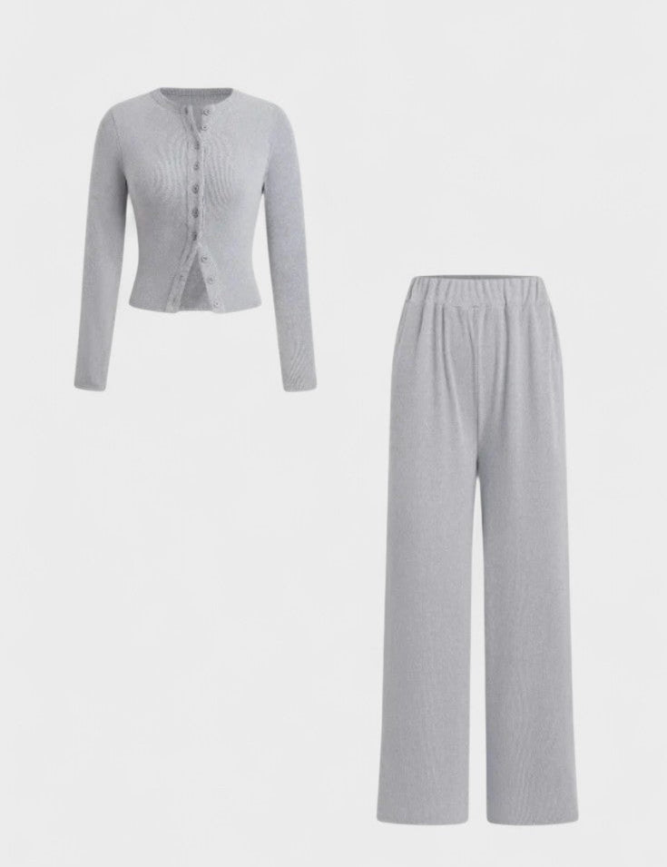 Axelle - Ensemble cardigan & pantalon large