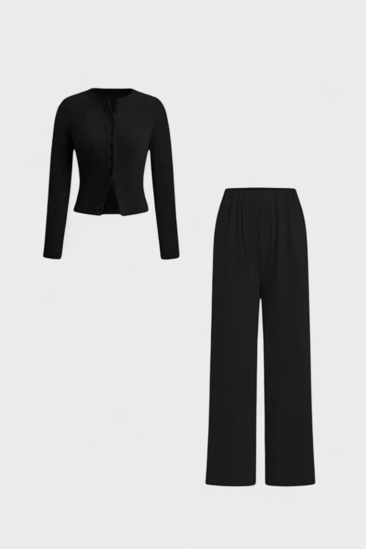 Axelle - Ensemble cardigan & pantalon large