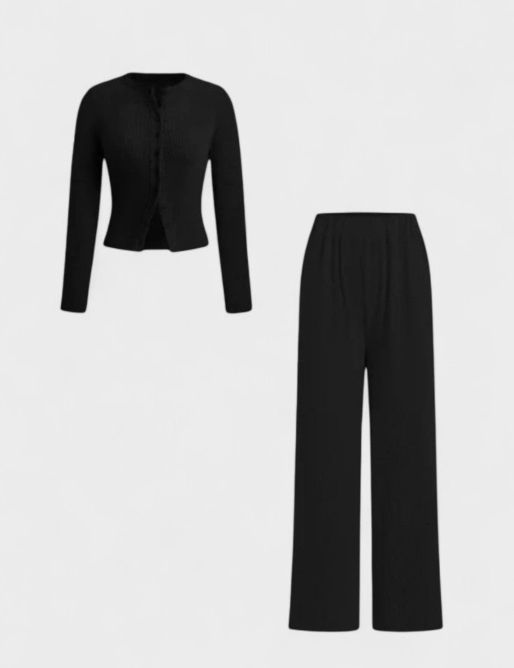 Axelle - Ensemble cardigan & pantalon large