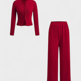 Axelle - Ensemble cardigan & pantalon large