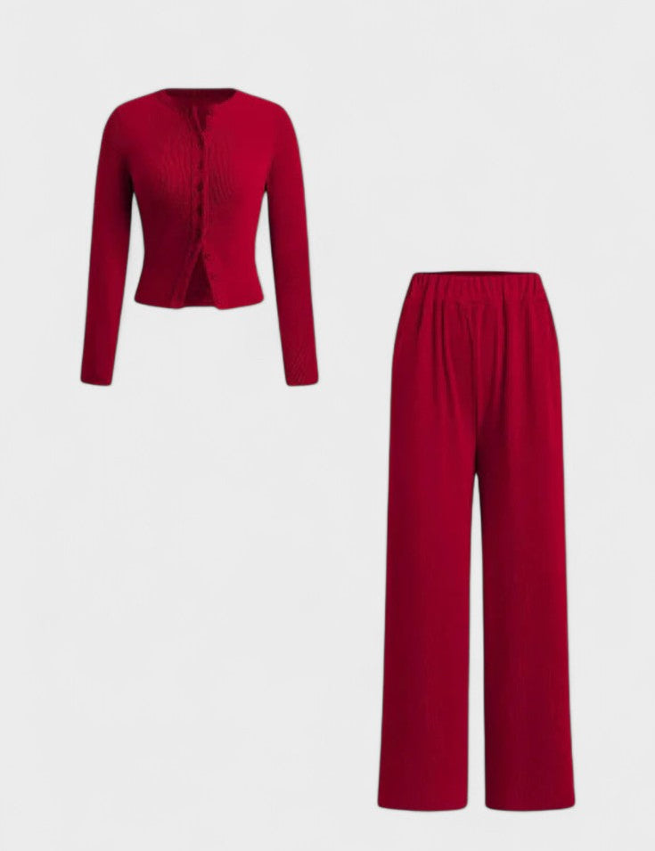 Axelle - Ensemble cardigan & pantalon large