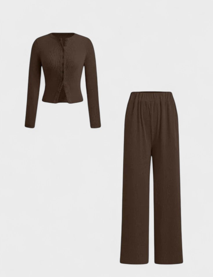 Axelle - Ensemble cardigan & pantalon large