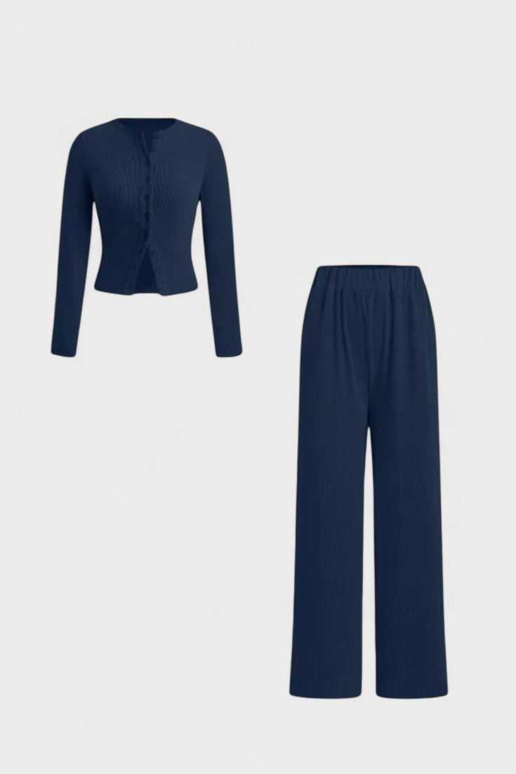 Axelle - Ensemble cardigan & pantalon large