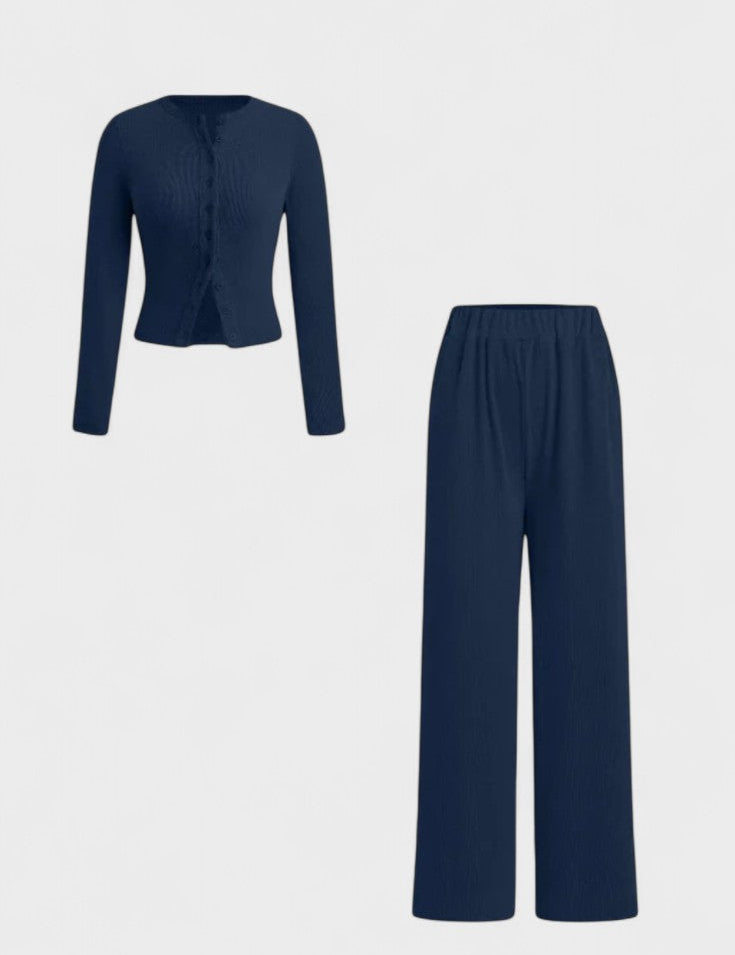 Axelle - Ensemble cardigan & pantalon large