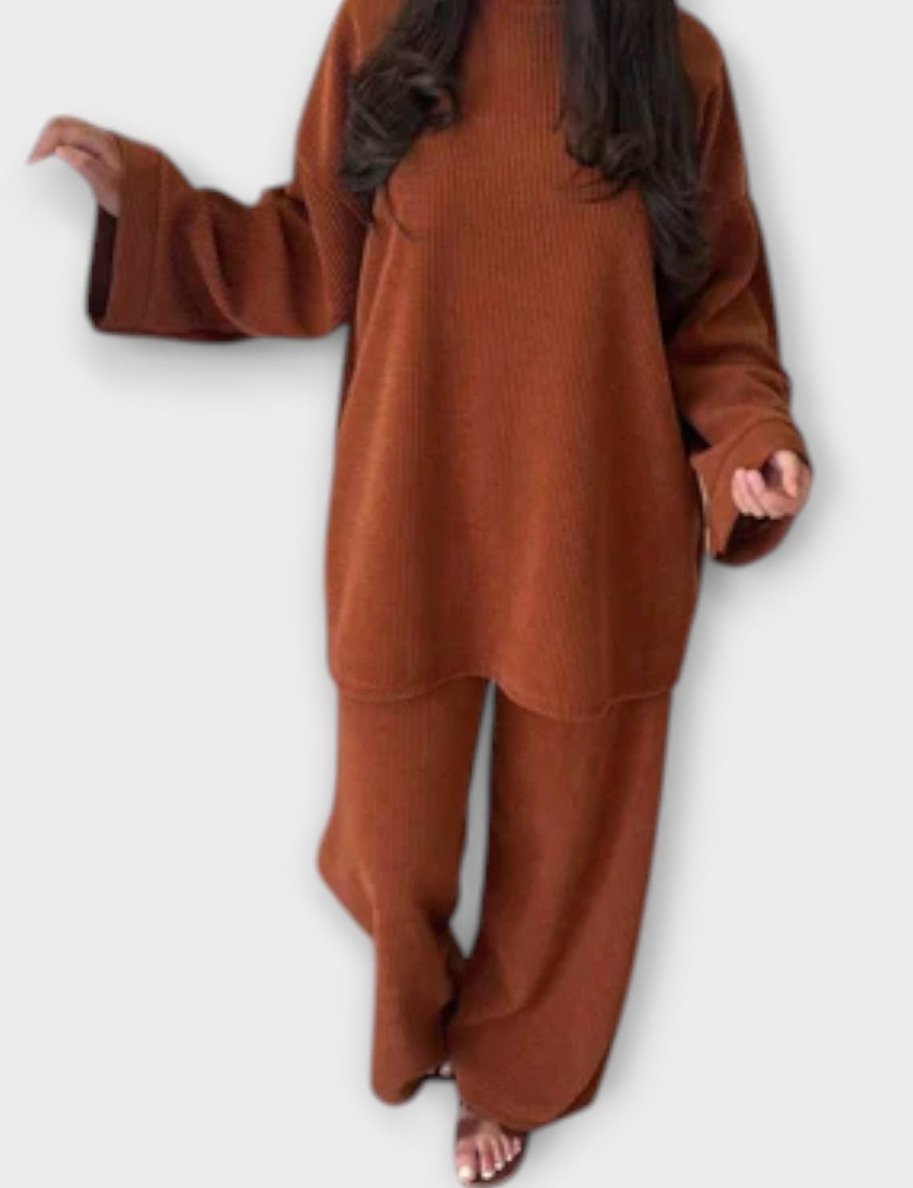 Sidonie - Ensemble haut oversize à manches longues & pantalon large