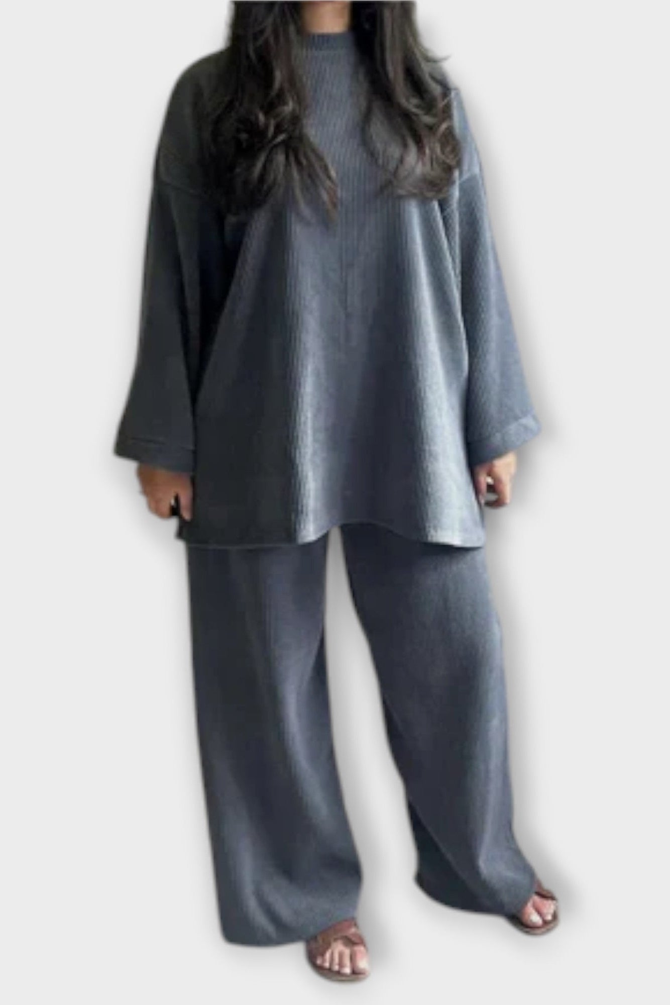 Sidonie - Ensemble haut oversize à manches longues & pantalon large