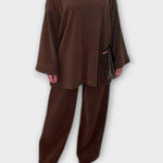 Sidonie - Ensemble haut oversize à manches longues & pantalon large