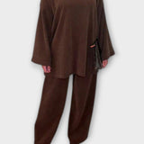 Sidonie - Ensemble haut oversize à manches longues & pantalon large