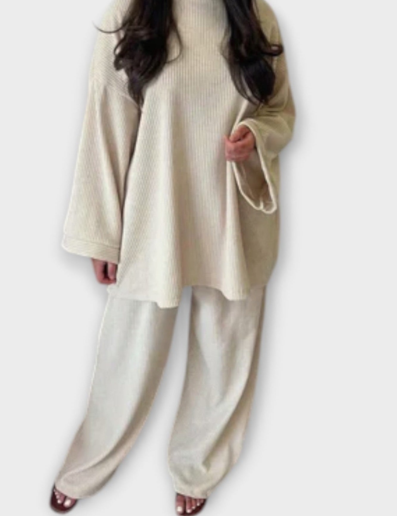 Sidonie - Ensemble haut oversize à manches longues & pantalon large