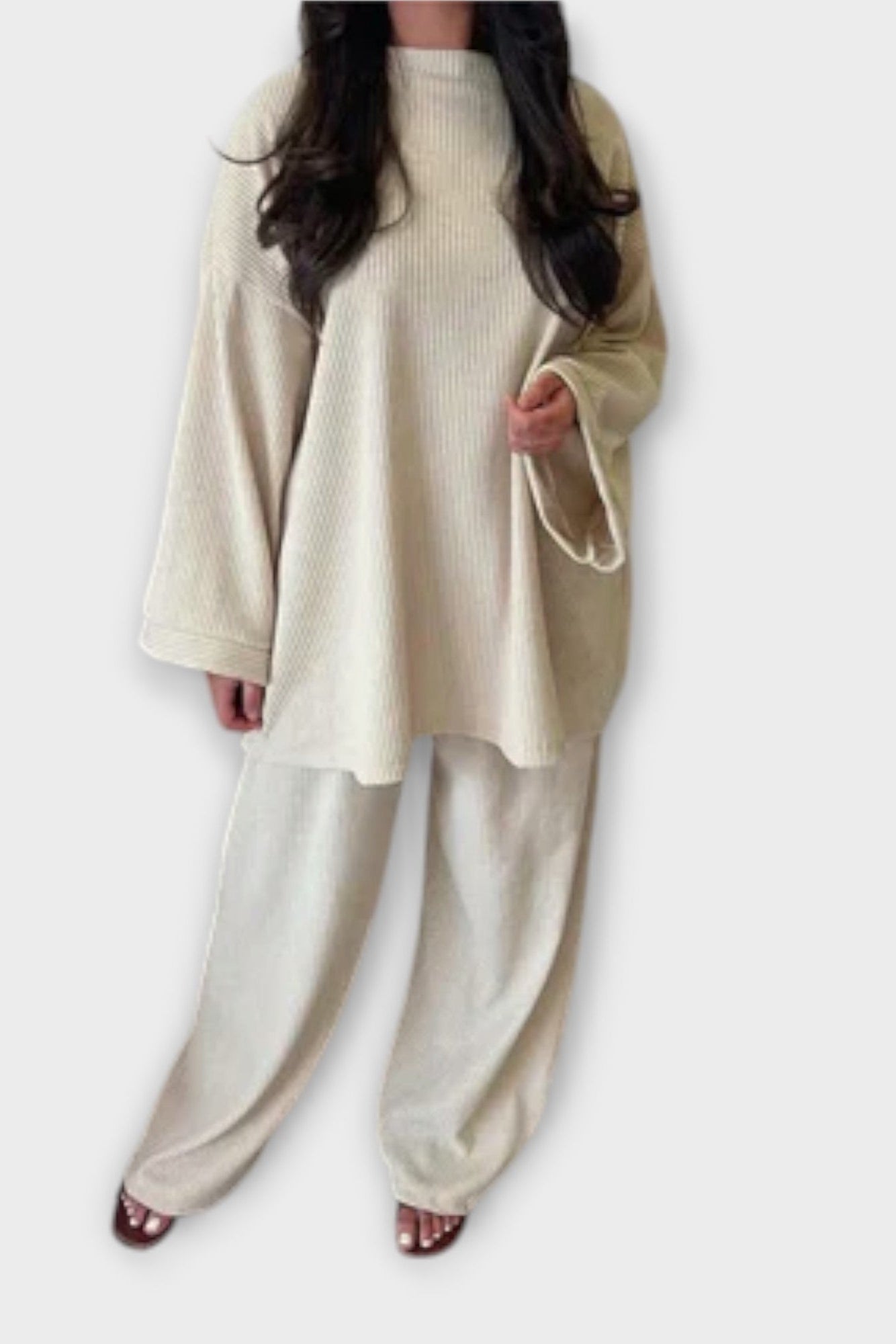 Sidonie - Ensemble haut oversize à manches longues & pantalon large