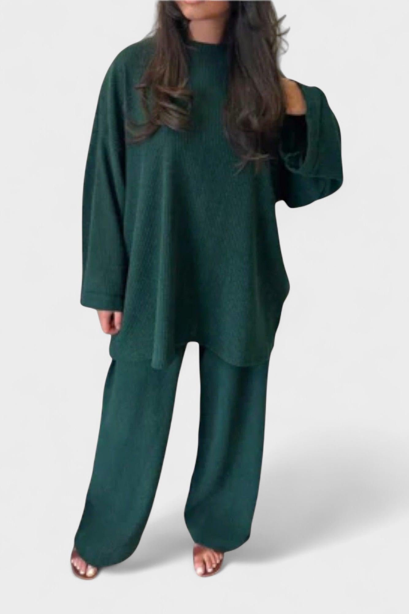 Sidonie - Ensemble haut oversize à manches longues & pantalon large