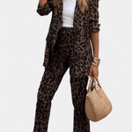 Fantine - Ensemble chemise & pantalon léopard