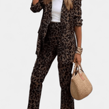 Fantine - Ensemble chemise & pantalon léopard