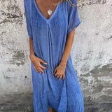 Alba Robe Bohème Femme – 100% Lin Bio avec Coupe Flatteuse & Tissu Respirant Éco-Confort