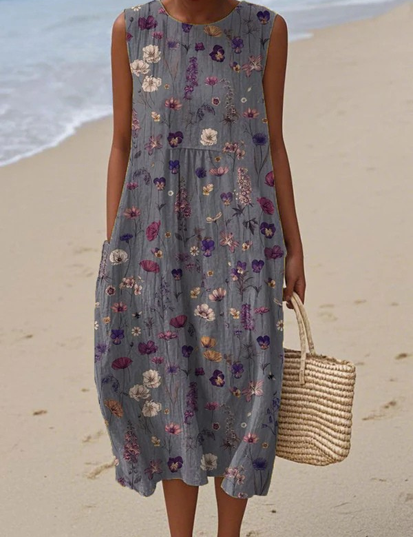 Sera - robe fluide et confortable pour femme, longueur midi