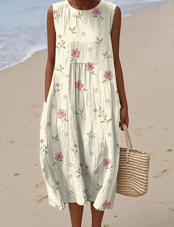 Esme - robe fluide et confortable pour femme, longueur midi