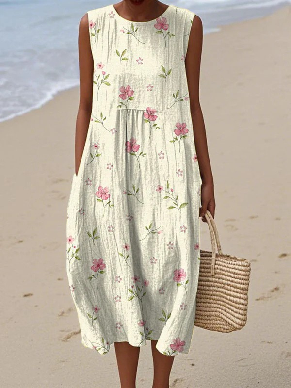 Esme - robe fluide et confortable pour femme, longueur midi
