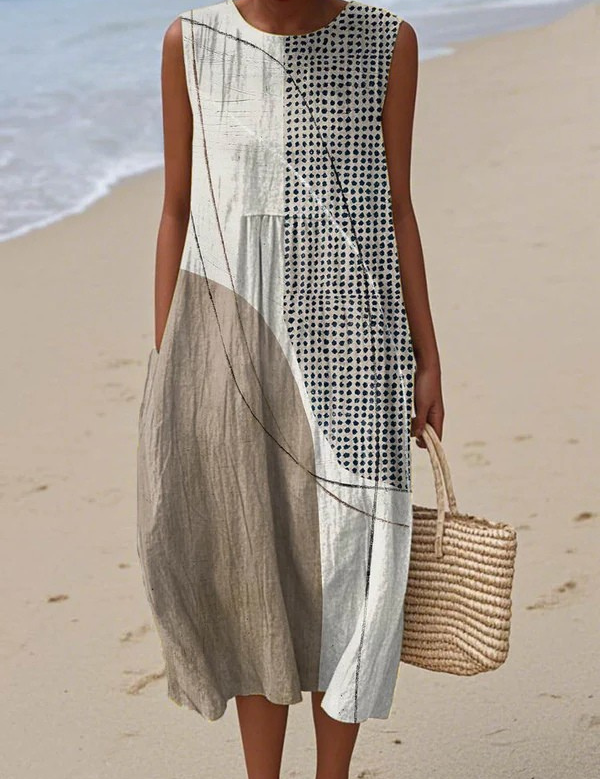 Nova - robe fluide et confortable pour femme, longueur midi